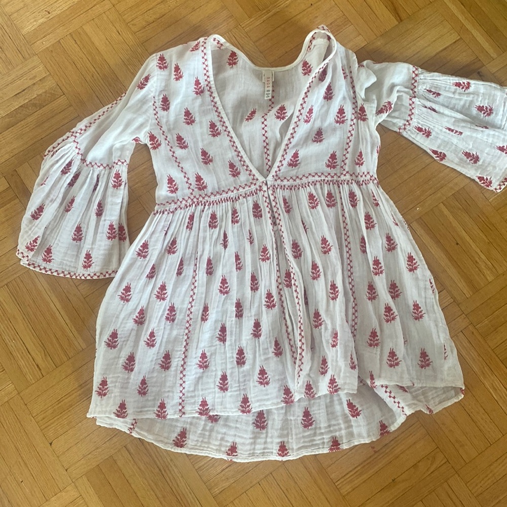 RAGA cotton peasant bohemian blouse